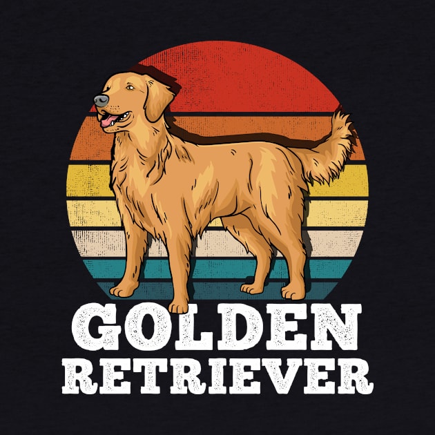 Golden Retriever Dog Retro by KAWAIITEE